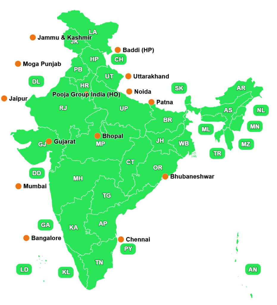 Map Location Pooja Group India